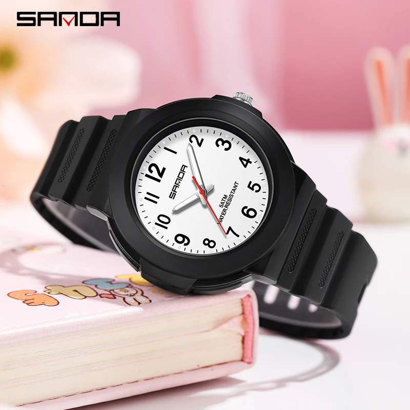 SANDA Watch For Women Casual Fashion Quartz Watches Luxury Brand 2024 New Women Watch Luminous Hands 50M Waterproof Reloj 9051