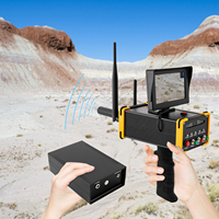 Professional Metal Detector with LCD Screen, 360° Automatic Search for Gold Silver Copper Diamond, Waterproof ABS Black