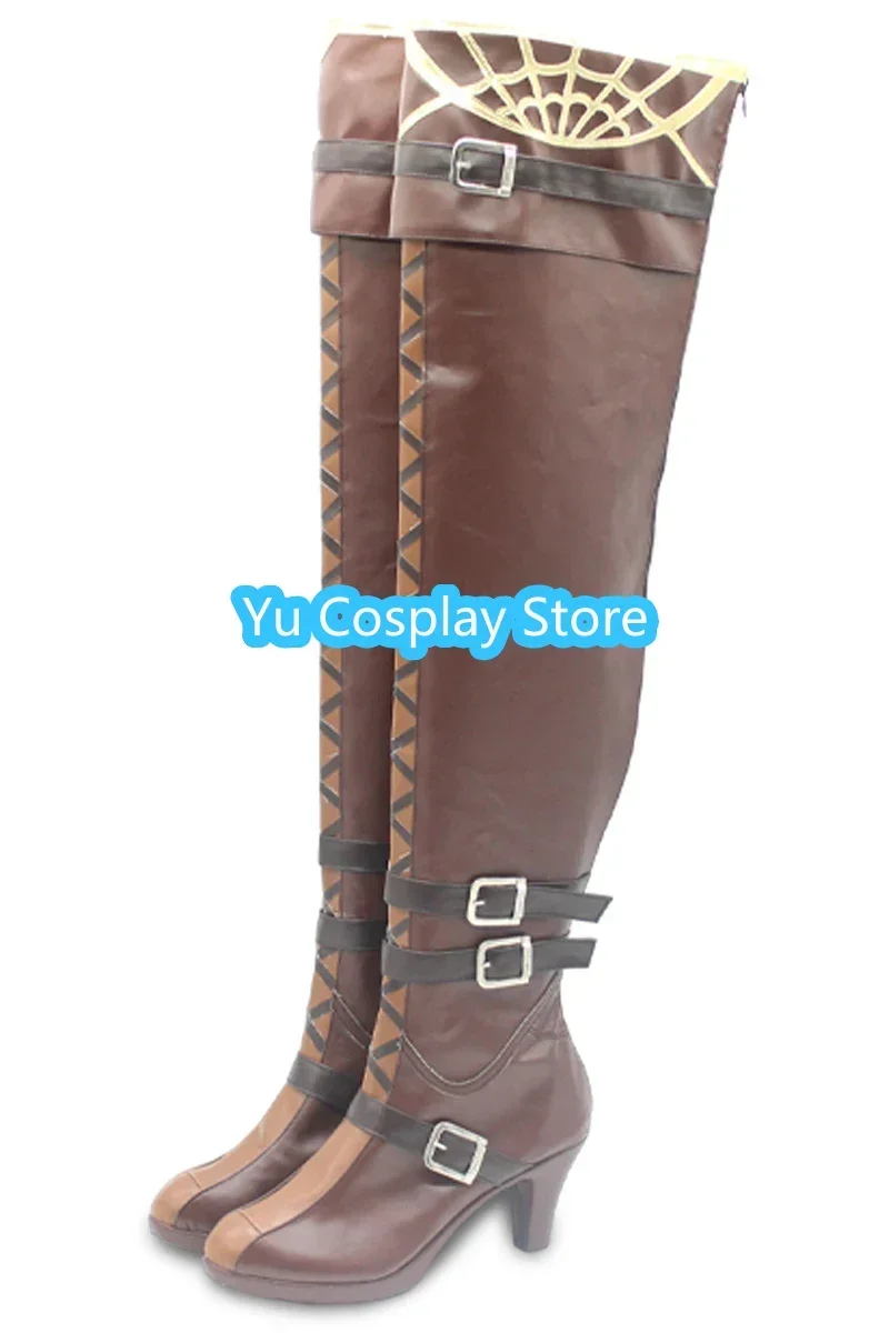 VILL V Cosplay Shoes Game Honkai Impact 3 Cosplay Props PU Leather Shoes Halloween Carnival Boots Custom Made