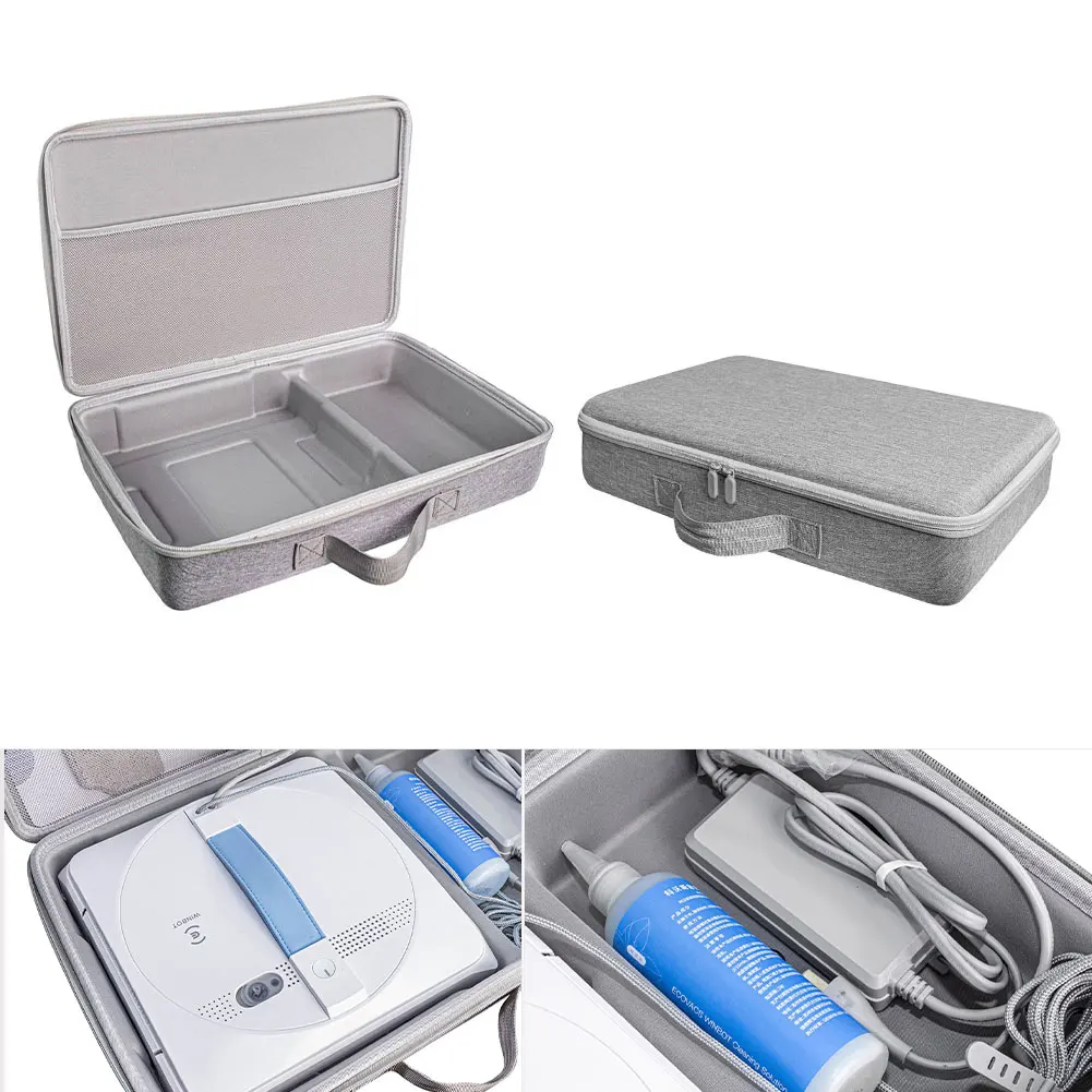 1/2 Pcs EVA Hard Case Organizer For Ecovacs For Winbot For Mini - Portable & Spacious Window Cleaning Robot Storage Bag