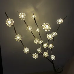 Veilleuse LED Qingba créative pour chambre à coucher, guirxiété lumineuse décorative, simulation de branche, lumières colorées