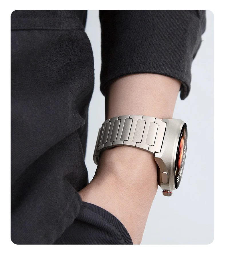 22mm Titanium Strap for Huawei Watch 5 GT6/5 Pro GT6/5 46mm Universal  Bussiness Titanium Magnetic Wrist Band for Huawei GT6 5