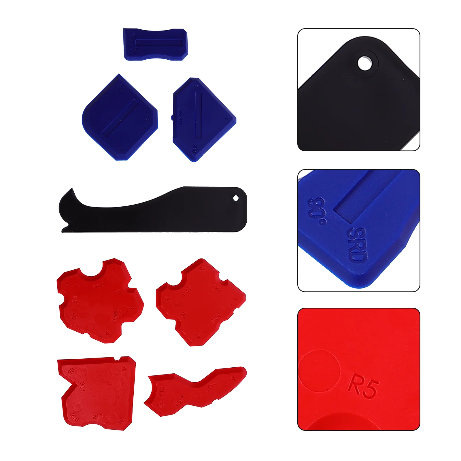 8 Buah/Set Alat Pengisi Celah Kit Alat Caulking Penghilang Sealant Spatula Lem Kaca untuk Dapur Kamar Mandi Wastafel Mandi Shower Diy Tahan Lama