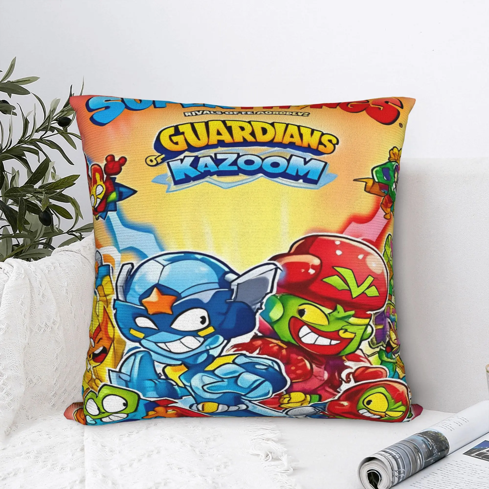 SuperThings Cartoon Square Pillow Cases Super Zings Kindergarten Cushion Cover Custom Zipper Pillowcase for Living Room 18