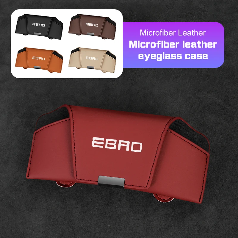 

Sunglasses Box Magnetic Leather Car Visor Glasses Case For EBRO S700 EBRO S800 S400 2025 Universal Glasses Case Car Accessories