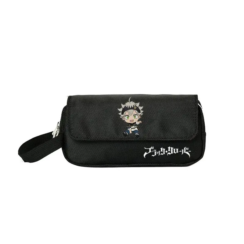 Black Clover Yuno Grinbellor Asta Noelle Silva Creative Cartoon Stationery Bag Student Pencil Ruler Multifunctional Storage Bag view 2