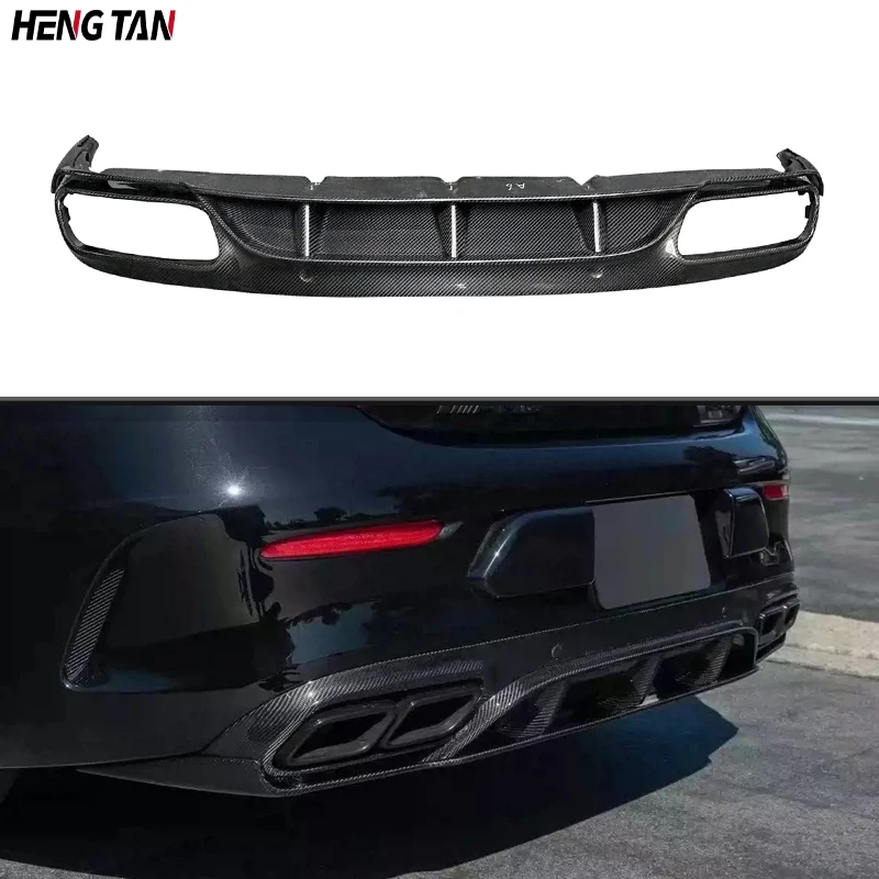 

Задний бампер из углеродного волокна, диффузор, спойлер, детали для Mercedes Benz C Class W205 C63 C43 C260, 2-дверный обновленный комплект кузова