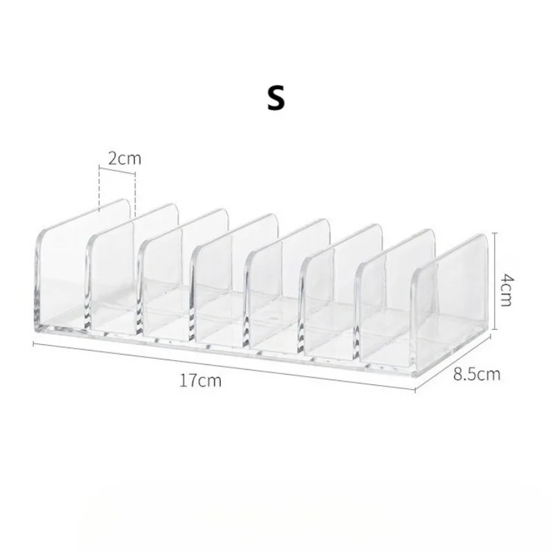 صندوق منظم المكياج مكون من 7 أقسام، رف تخزين شفاف، عرض متعدد الخلايا، مستحضرات التجميل، ظلال العيون، موفر للمساحة، رف تخزين متين #5