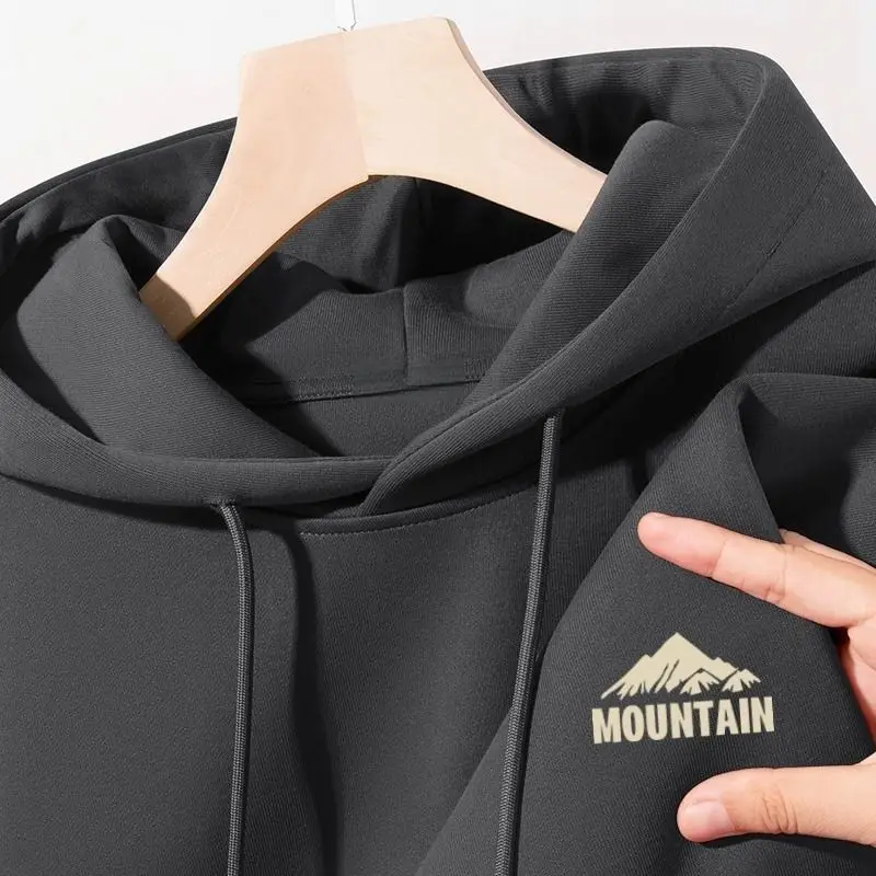 

new style Austrian velvet hooded sweatshirt versatile heavyweight plus velvet thickened pure cotton trendy men's loose top