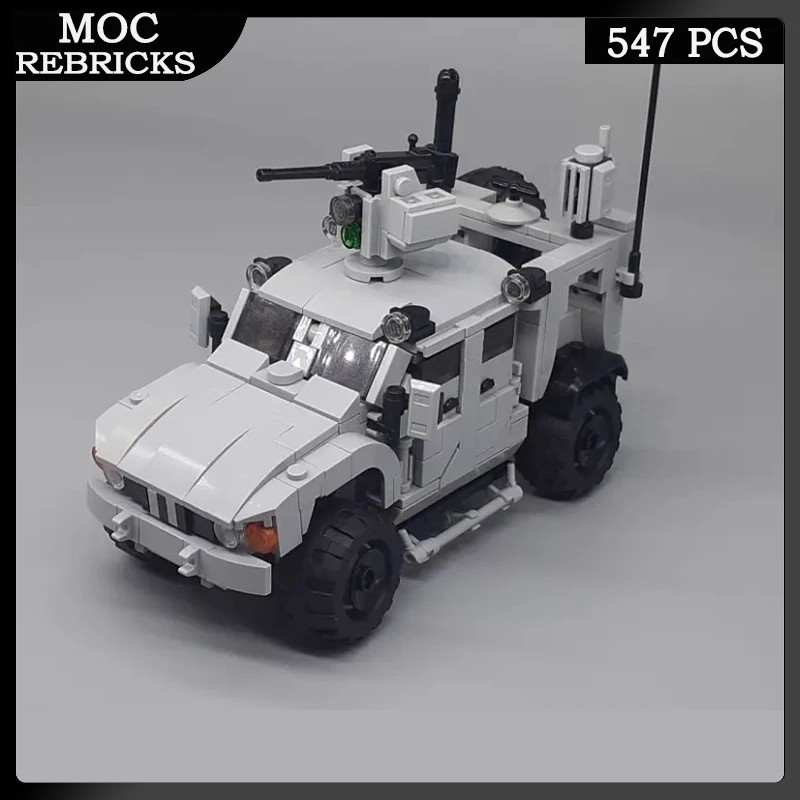 WW II Military US Armed Forces Weapons M-ATV Personnel Carrier Vehicle MOC Building Blocks Model Toy Brick For Children Gifts