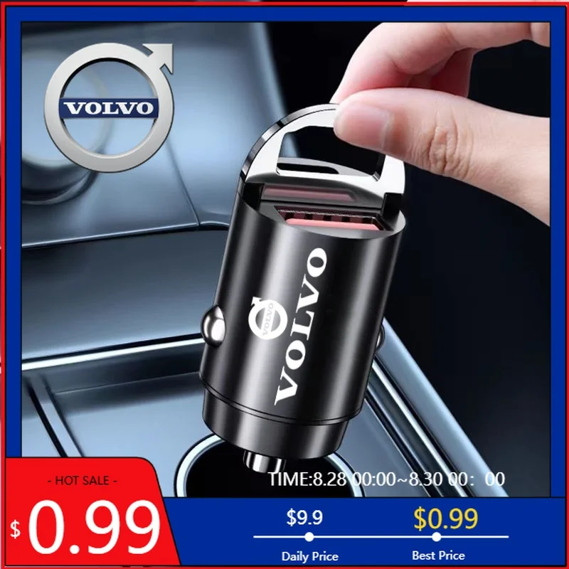 

Автомобильное зарядное устройство USB Type-C, адаптер питания для быстрой зарядки для Volvo XC90 XC60 C30 T6 S60 C70 XC40 V40 XC70 V70 V60 V5