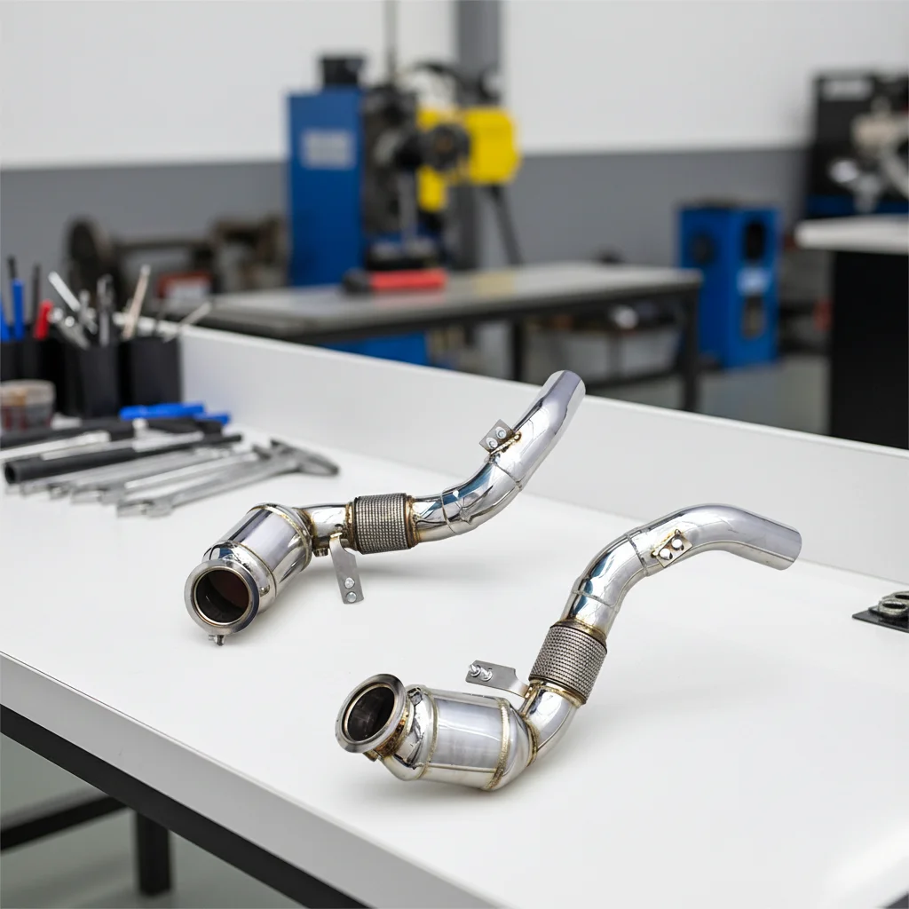 

Custom With Catalyst Downpipe For BMW 650/650i F06/F12/F13 4.0T 2011-2017 SUS304 Catted Header Exhaust High Flow System