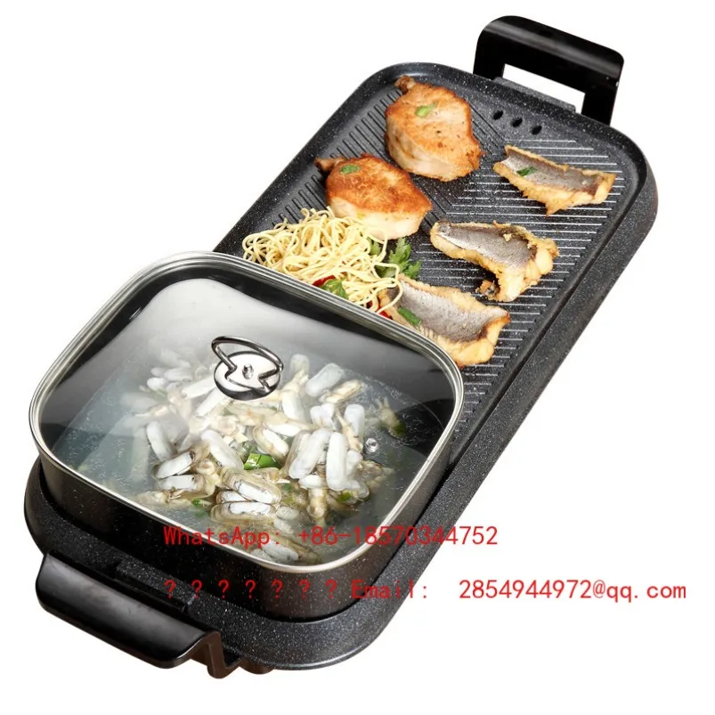 

Large Capacity Flushing Grill Integrated Electric Oven, Non Stick Multifunctional Low Smoke Electric Baking Tray for Home Use