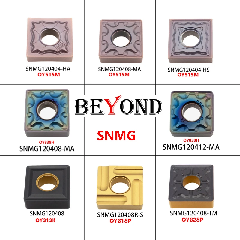 

BEYOND SNMG 1204 Carbide Inserts SNMG120404 SNMG120408 SNMG120412 SNMG1204 Turning Tools SNMG12 CNC Lathe Cutter 10pcs/box