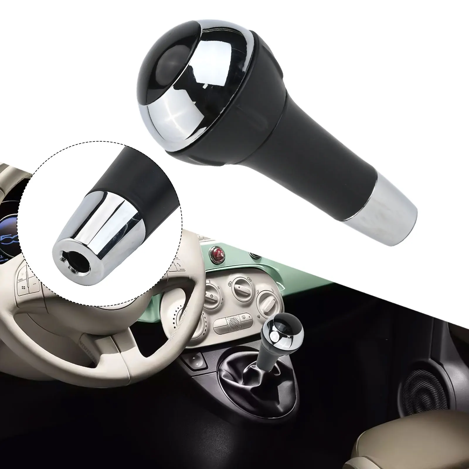 Black Automatic Shift Knob Modern Interior Upgrade Stylish Shift Knob Design Comfortable Knob Easy Installation Knob