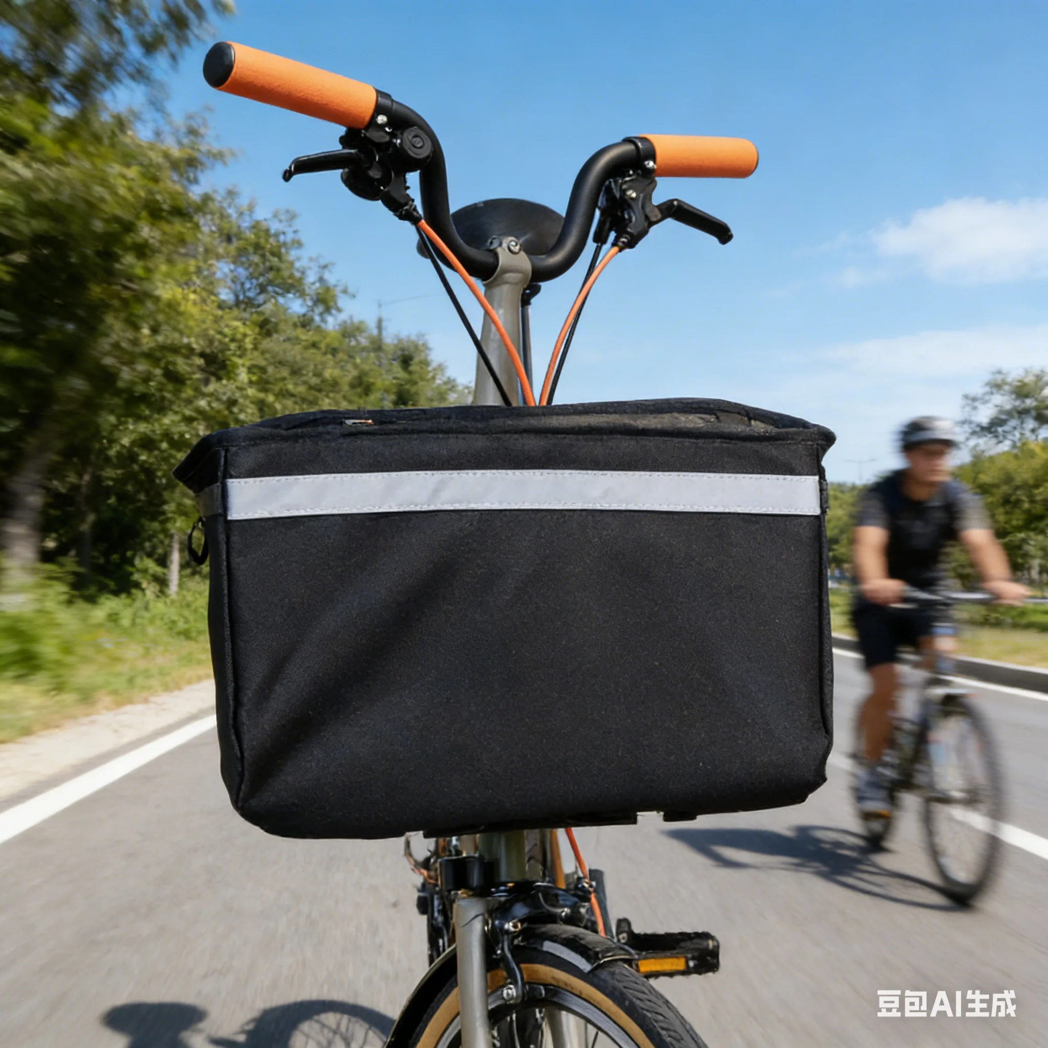 

Велосипедная сумка-корзина 41x31x16 см, одноплечная сумка для хранения с креплением на раму для велосипеда Brompton, передний багажник-аксессуар