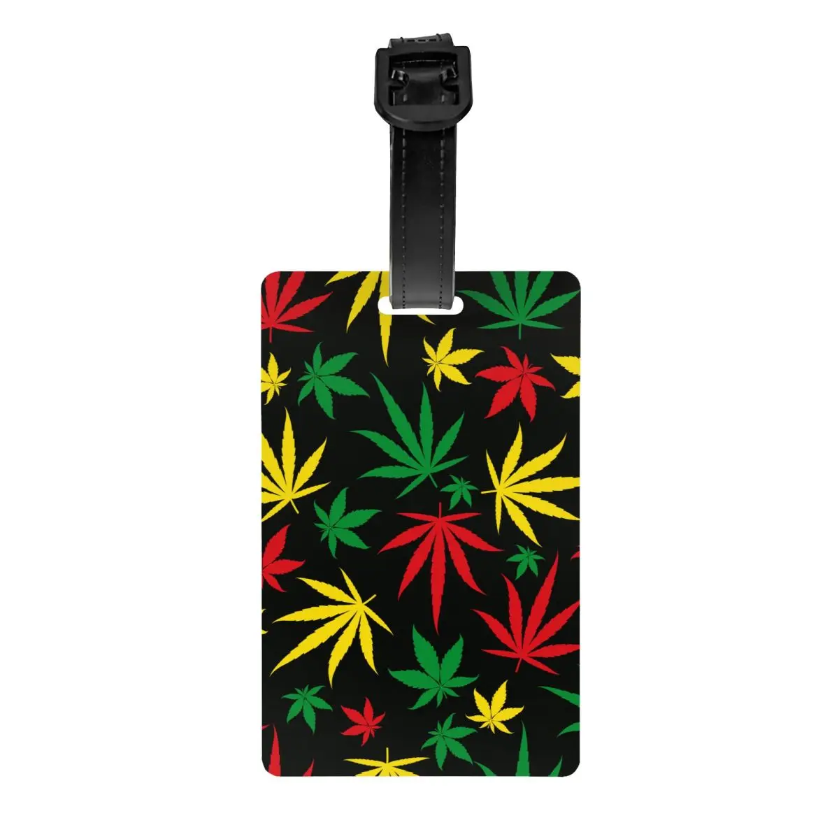 Custom Jamaica Reggae Rasta Stripe Luggage Tags for Suitcases Cute Baggage Tags Privacy Cover ID Label