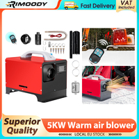 Rimoody Parking Diesel Heater 12V 5000W Remote Control LCD Display Fast Heating Diesel Air Heater for Car Truck Motor-home Van