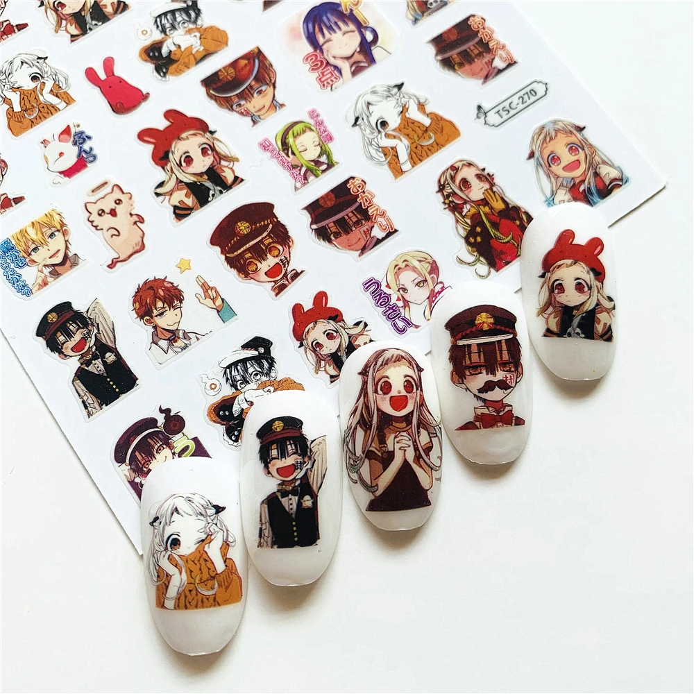 Newest TSC-370-270 Ground-bound boy Hanako-kun series 3d nail art sticker nail decal stamping export japan designs rhinestones