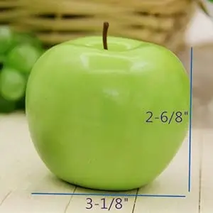 12 Stück künstliche grüne Äpfel aus Kunststoff, gefälschte Früchte, Kiwi, Simulationsfruchtmodell für Zuhause, Küche, Party, Fotoshooting, Dekoration – Detail 3