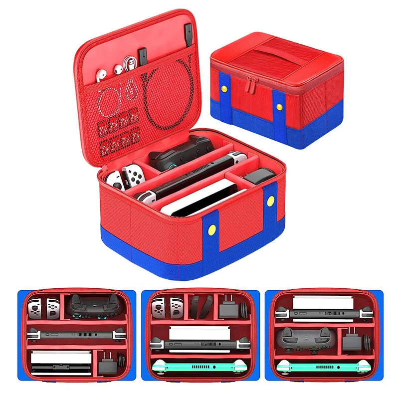 حقيبة تخزين السفر مقاومة للصدمات حقيبة حمل محمولة مضادة للخدش حقيبة سفر لمفتاح NS/التبديل OLED ملحقات ألعاب