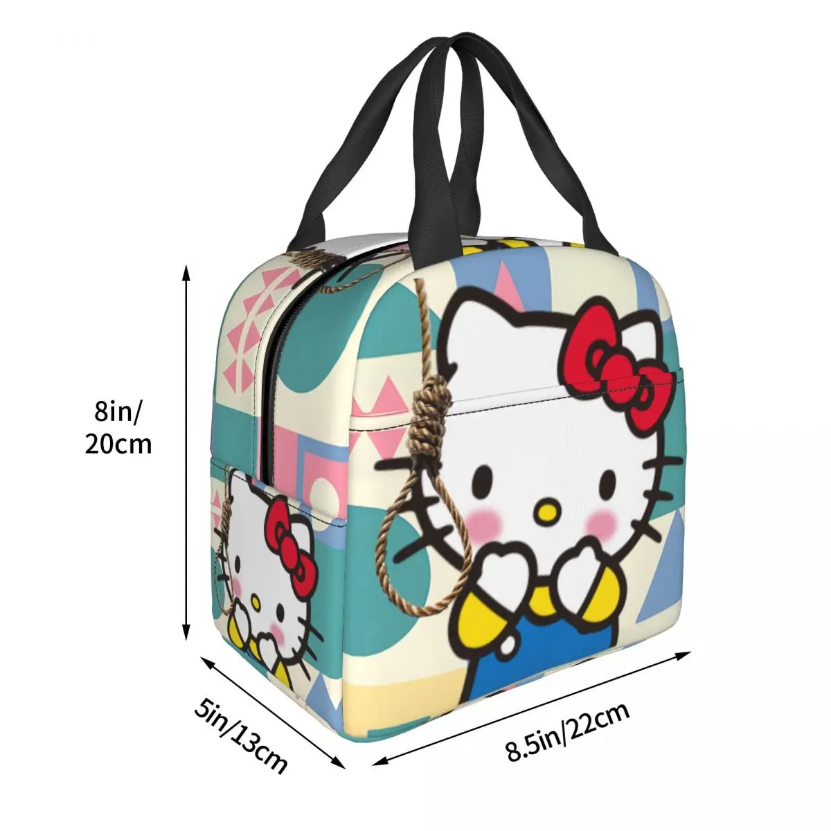 Borsa per il pranzo per studenti universitari Disney Cats durevole leggero Hello Kitty resistente all'acqua StorageOutdoor