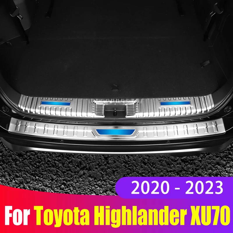 

Для Toyota Highlander XU70 2020 2021 2022 2023, автомобильный задний бампер, накладка на порог багажника, защитная крышка, аксессуары