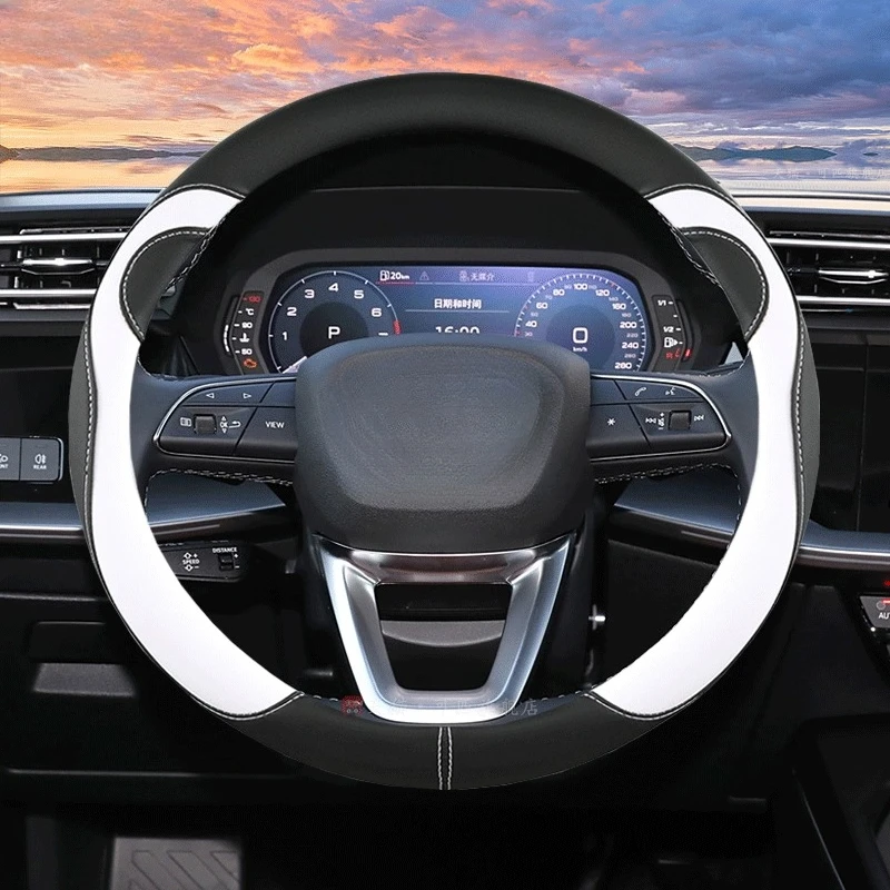 غطاء عجلة القيادة المتخصص الجديد Audi A4L - قماش ناعم، قبضة مريحة ومضادة للانزلاق