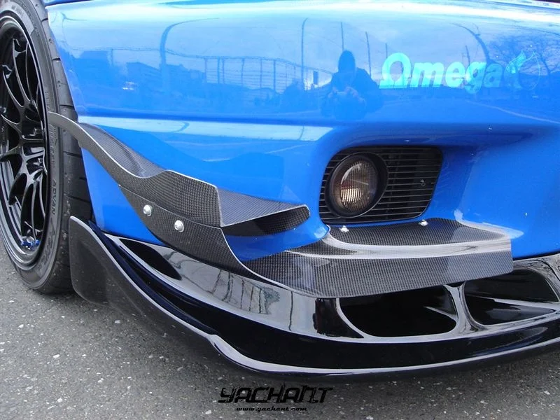 Carbon Fiber 1999 to 2002 Skyline R34 GTR AS Style Front Lip With Under tray For Skyline R34 GTR Front Bumper Diffuser Lip