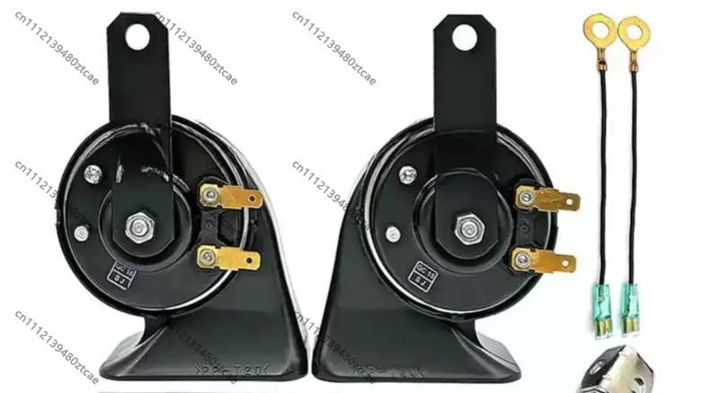 Waterproof Dual Tone Snail Car Horn High Low Frequency Auto Speaker With 0710 & 0750 Plug For Vehicle Replacement