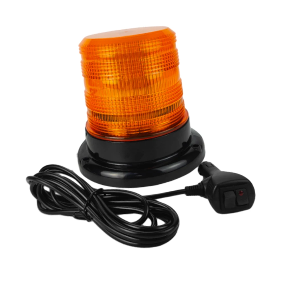 Car Truck Roof Top Warning Light Emergency LED Strobe Light Flashing Beacon With Magnetic Base For Security 12V 24V 30/60 LED