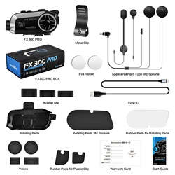 Fodsports-Auriculares Bluetooth para casco de motocicleta, intercomunicador para motocicleta