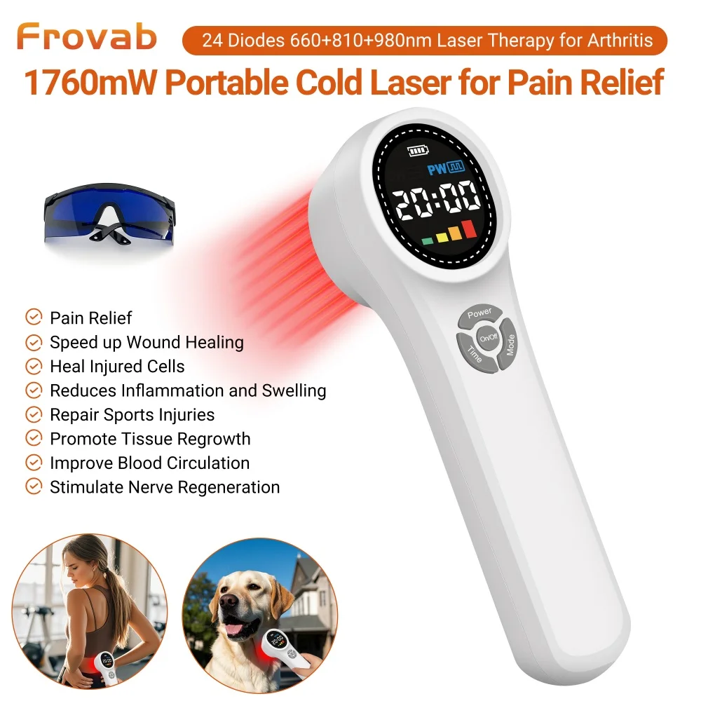 

Advanced LLLT Cold Laser for Pain 660nm 810nm 980nm Red & Near Infrared Light Therapy Inflammation Reduction for Humans & Pets