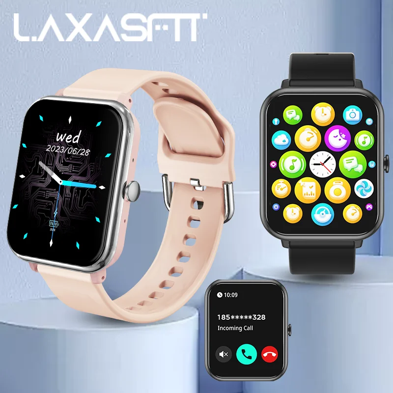 

LAXASFIT New Women's Fashion Smart Watch Bluetooth Call Health Monitoring Waterproof Men's Sports Smart Watch For Android IOS
