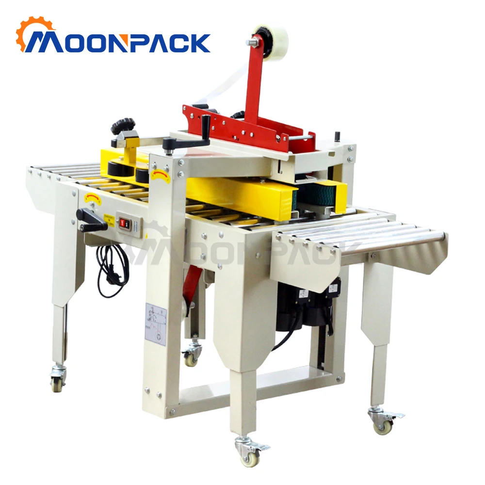 Moonpack FXC-4030 Electric Semi-Automatic Packing Machine Corrugated Box Tape Sealer Beverage Apparel Paper Packaging Material