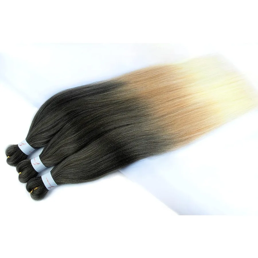 تجديل الشعر الممتد مسبقًا 32 بوصة 8 عبوات من الألياف الاصطناعية الخالية من الحكة مع نسيج ياكي للمظهر الطبيعي