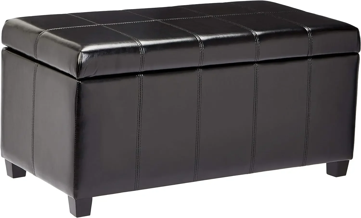 

Bench Collection Rectangular Storage Ottoman, Midnight Black