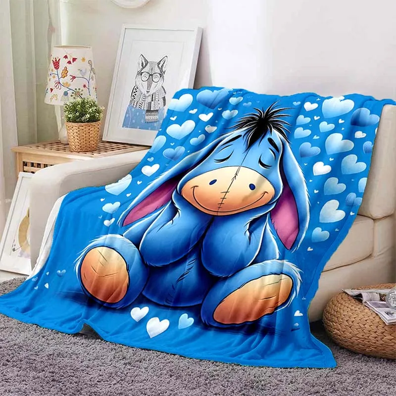 Disney Winnie the Pooh Eeyore Print Blanket for Home Travel Soft and Comfortable Blanket for Adults and Children Cartoon Blanket