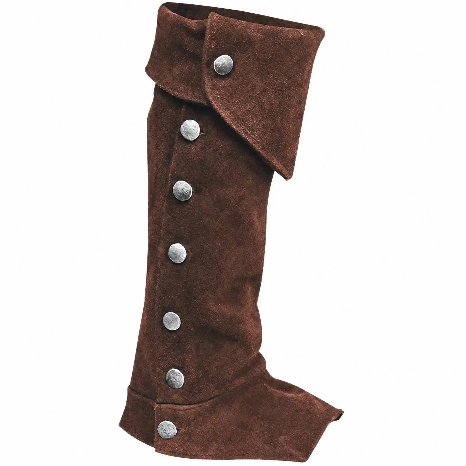 Medieval Renaissance Boot Cover Suede over Boot for Adults Costume Footwear Tall Calf High Fantasy Style for Cosplay Stage