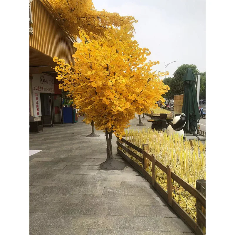 Simulation Ginkgo Tree Large Simulation Wishing Tree Indoor Home Decoration Shopping Mall Decoration Artificial Ginkgo Tree