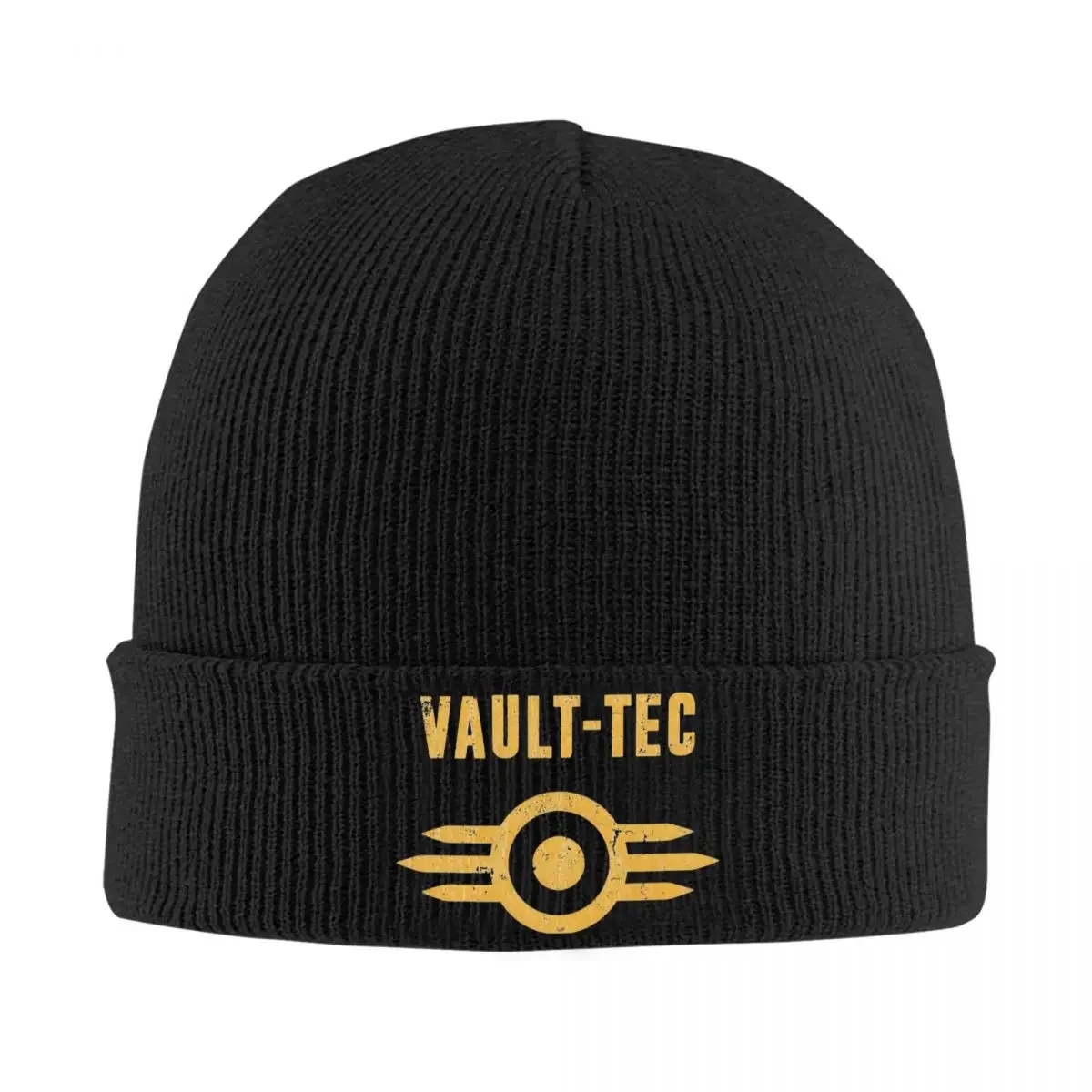 Vault-Tec Logo Beanie Hats Video Game Knitted Hat Kpop Elastic Unisex Adult Caps Spring Design Cool Bonnet Hats Gift