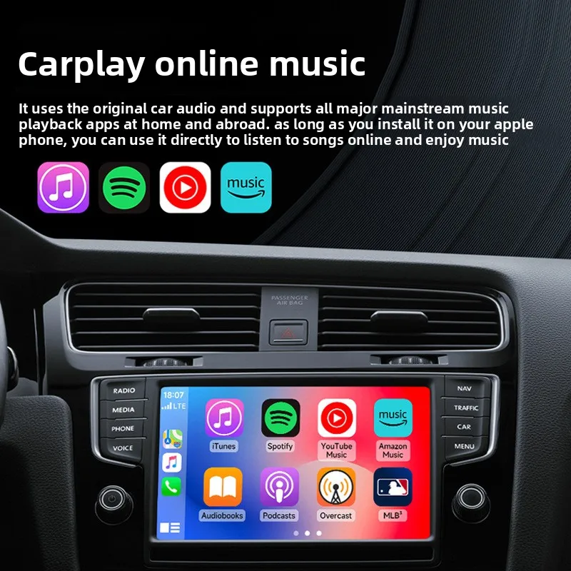 2-in-1 Wireless CarPlay Android  Auto Adapter 5GHz WiFi Connectivity USB Plug-and-Play Design Supports Wireless CarPlay IOS