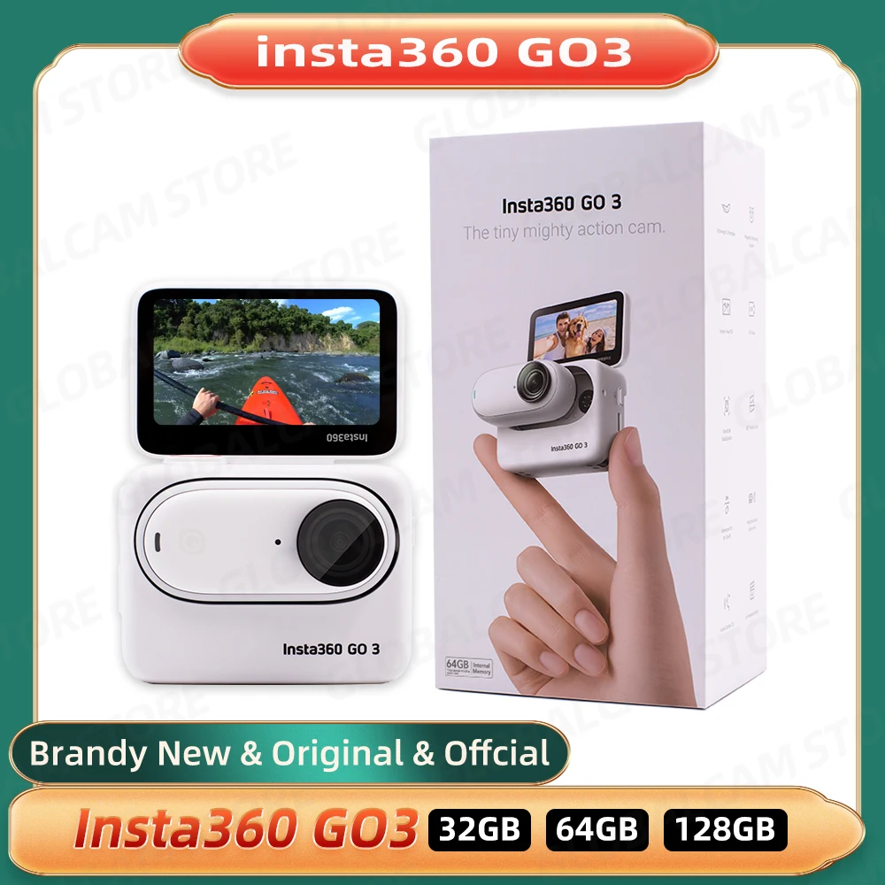 Insta360 GO 3 Action Camera Mini Pocket Tiny Mighty action Cam Vlog Pet Rcording black / White 2 color Available