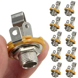 10Pcs/set Electric Guitar Input Jack For All Electric Guitar & Bass Guitar 1/4