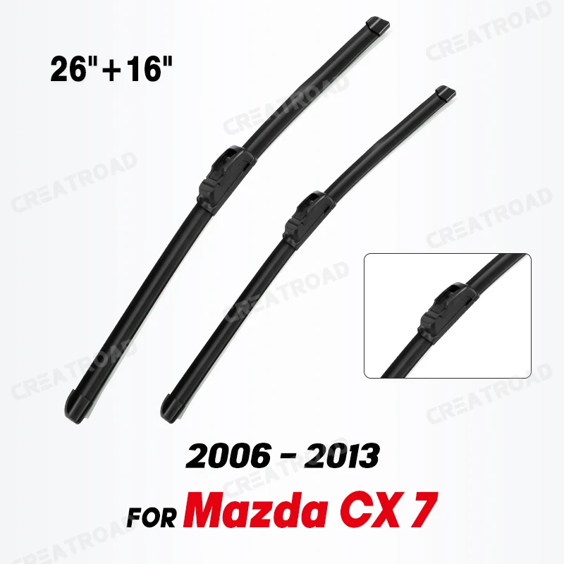 Wiper Front Wiper Blades For Mazda CX7 CX-7 2006 - 2013 Windshield Windscreen Clean Window Car Rain Brushes 26