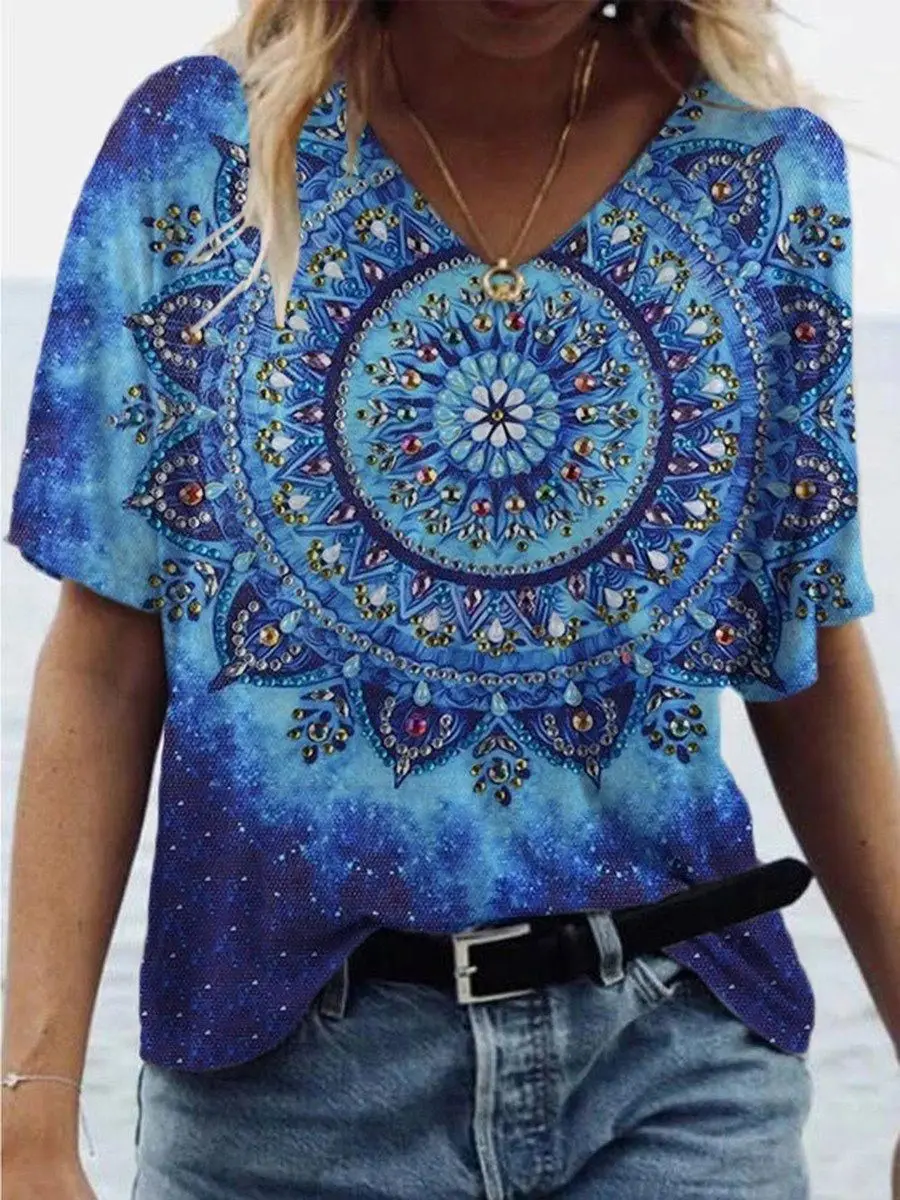 Summer Cat Butterfly Floral 3D Printed Women T-Shirts Vintage Streetwear T Shirt Fashion Tees Y2k Female Clothes Oversized Tops