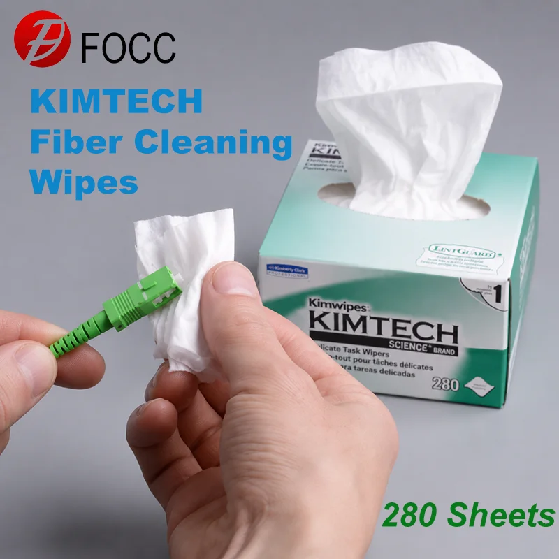 kimtech-kimwipes-papel-de-limpeza-para-fibra-Optica-sem-fiapos-caixa-de-lencos-para-limpeza-de-conectores-de-fibra-Optica
