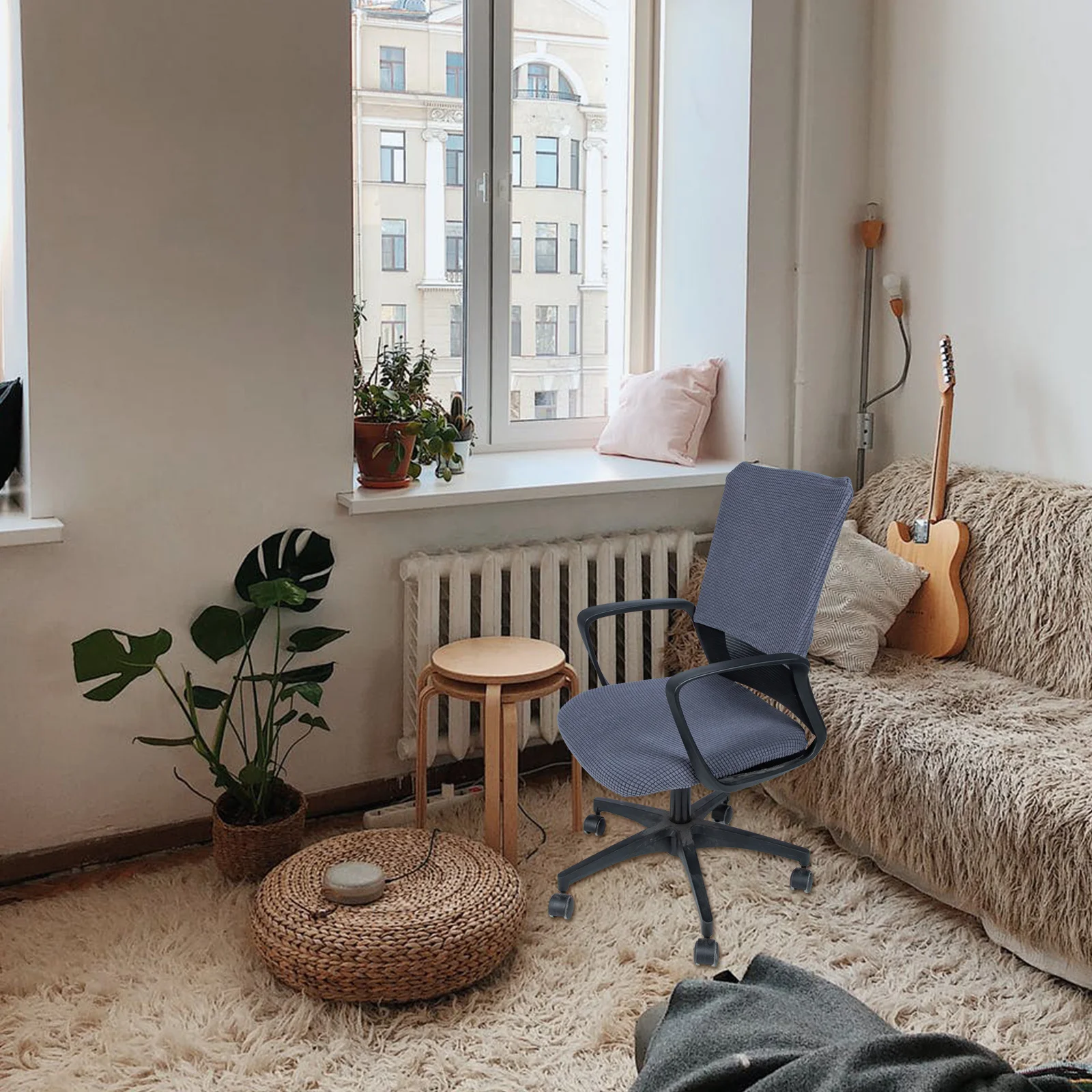 

1Set Split Chair Backrest Seat Cushion Cover Stretch Soft Office Computer Chair Cover Protective Slipcover Seat Slipcover