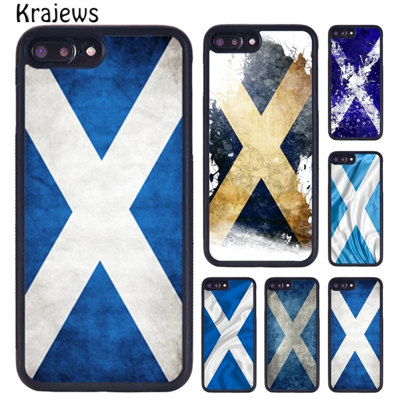 Krajews Scotland Scottish Flag National Banner Phone Case For iPhone 16 15 14 XR XS 11 12 mini 13 Pro MAX Plus coque