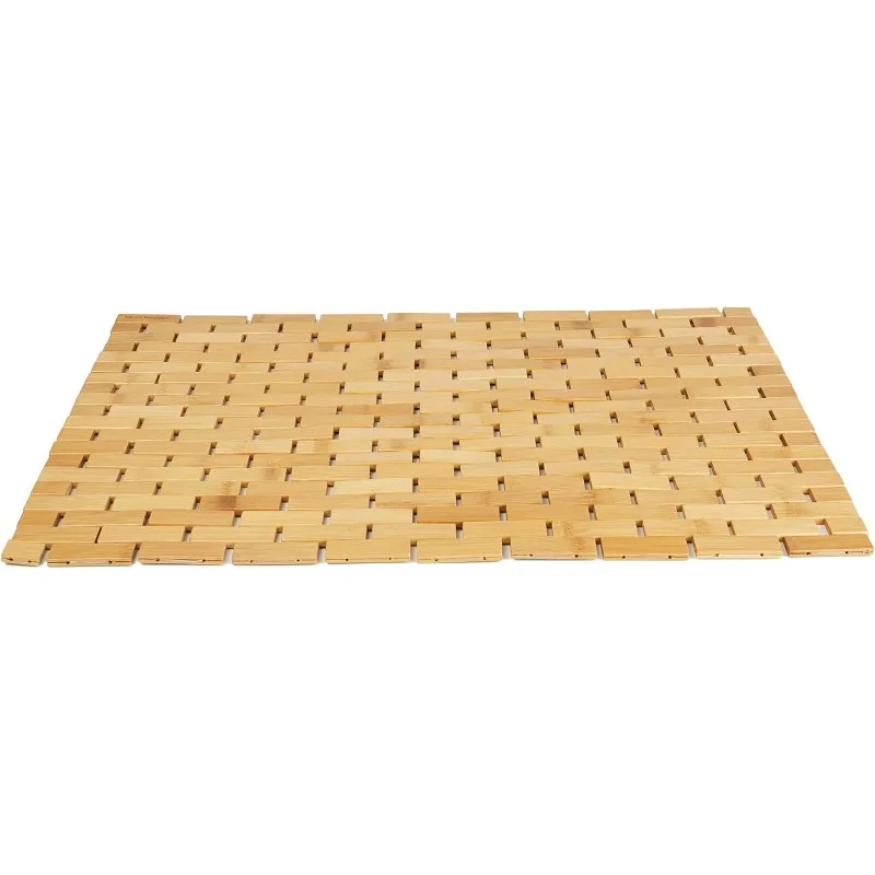 

Bath Mat, Shower Mat, Bathtub Mat, Bathroom Accessory, Wood, Rayon from Bamboo, 23.5"L x 16.5"W x 0.4"H, Brown